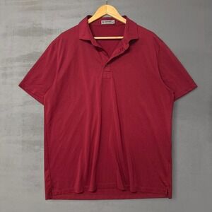 G/FORE Polo Shirt Burgundy‎ Maroon Short Sleeve Pique Knit XXL READ